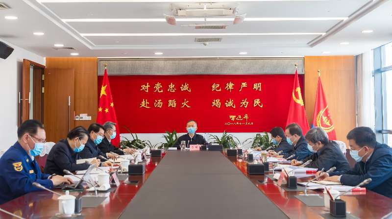日屄无码黄明在应急管理部党委会上强调 着力加强党委班子自...